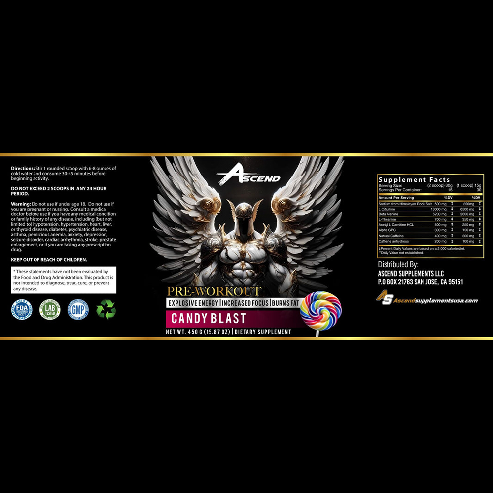 Ascend Pre-Workout (Candy Blast)