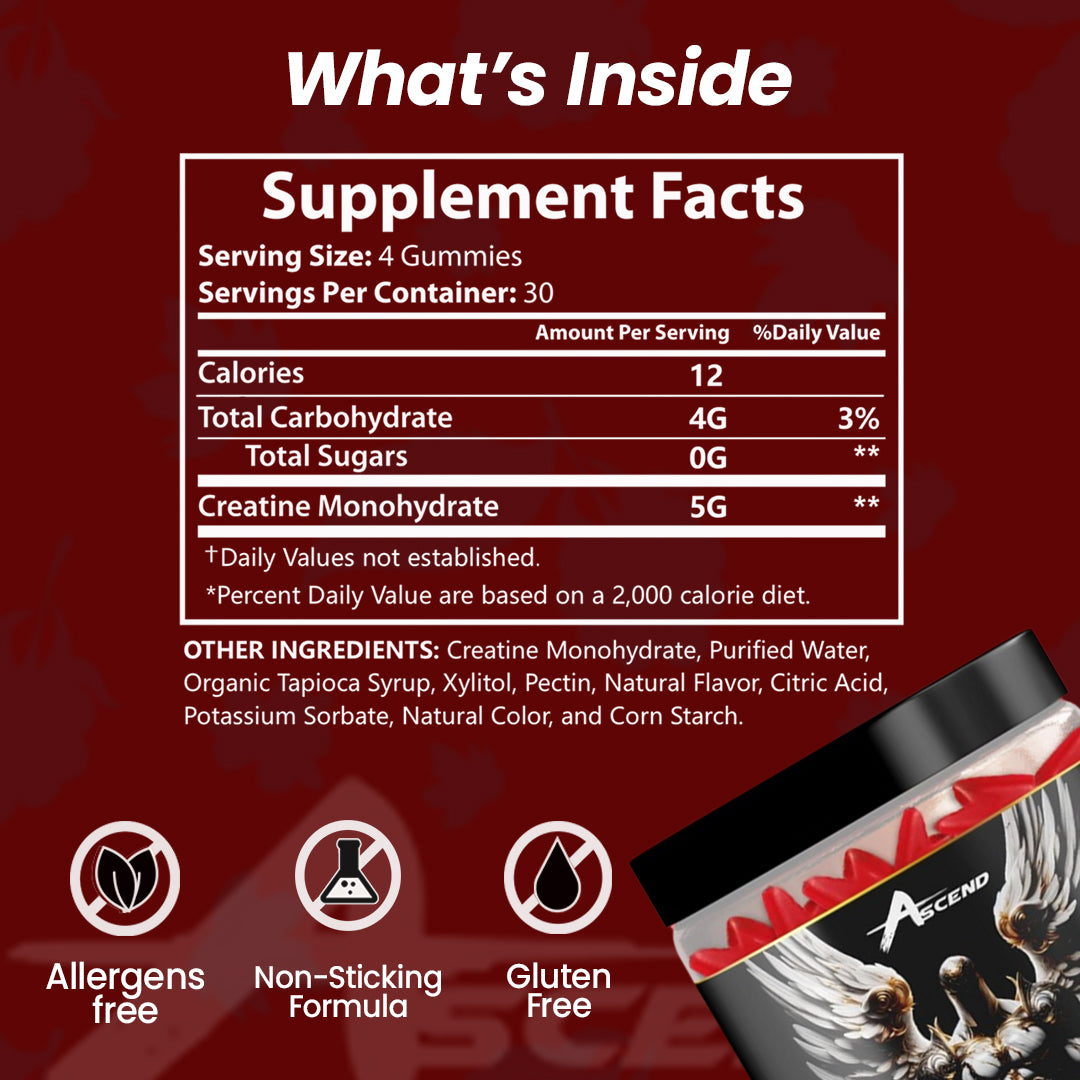 Creatine Monohydrate Gummies (5000 MG) Strawberry