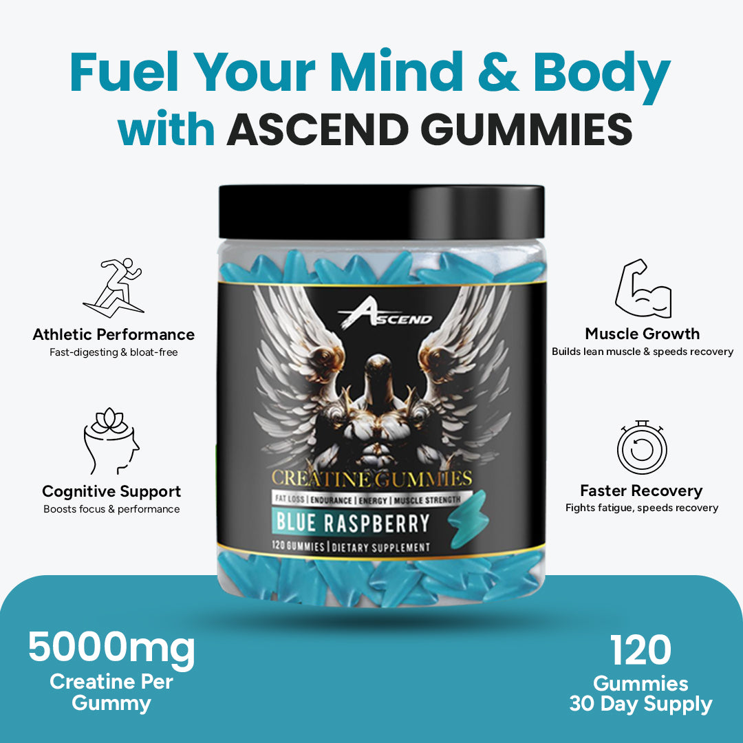 Creatine Monohydrate Gummies (5000 MG) Blue Raspberry