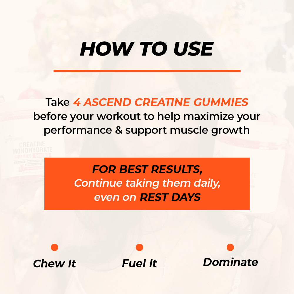 Creatine Monohydrate Gummies (5000 MG) Blue Raspberry – Ascend