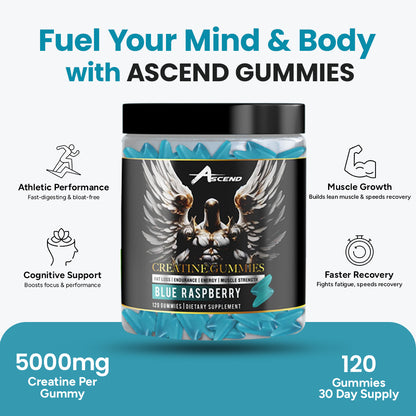 Creatine Monohydrate Gummies (5000 MG) Blue Raspberry