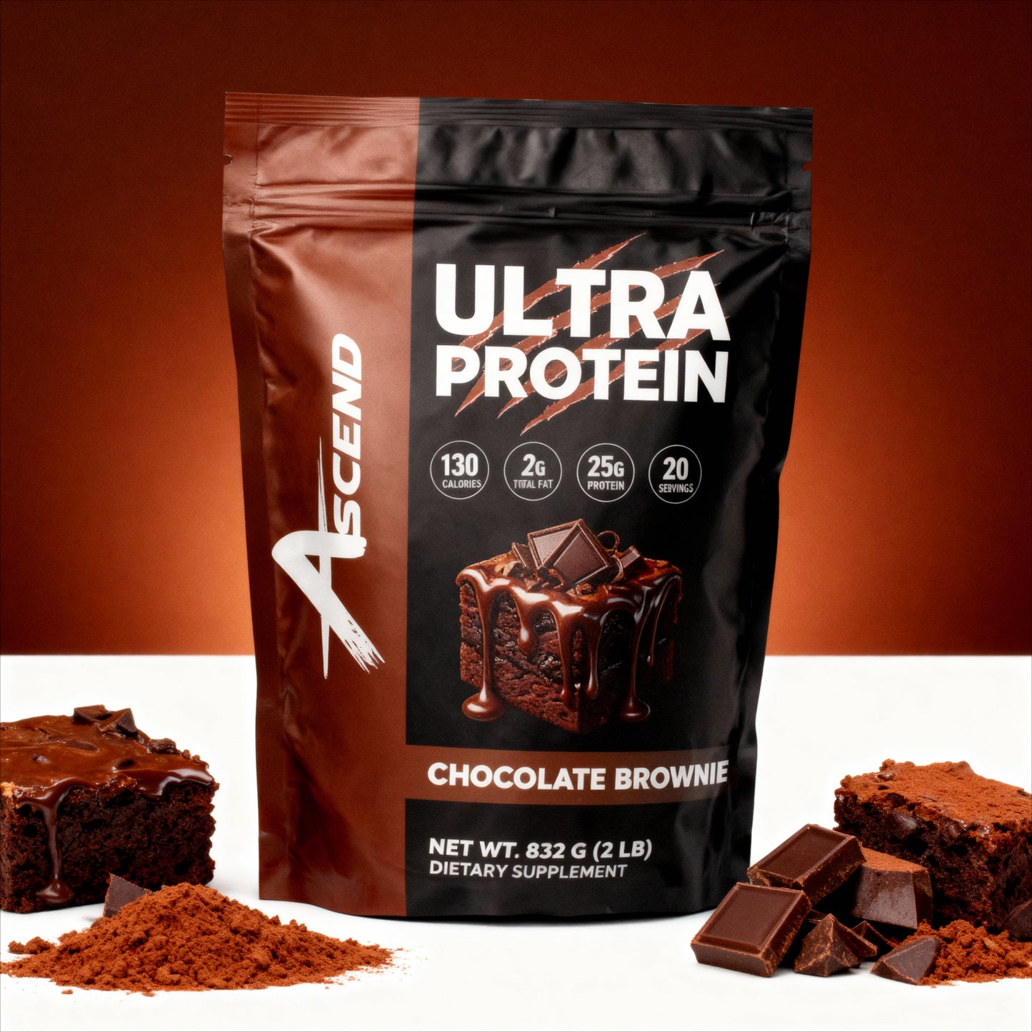 Ascend Hydrolyzed Whey Protein Isolate (CHOCOLATE BROWNIE)